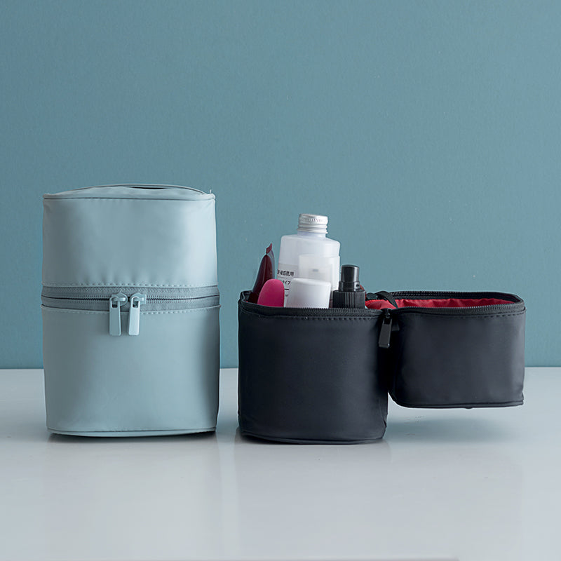 cylindrical makeup storage bag, view 8 - MRSLM