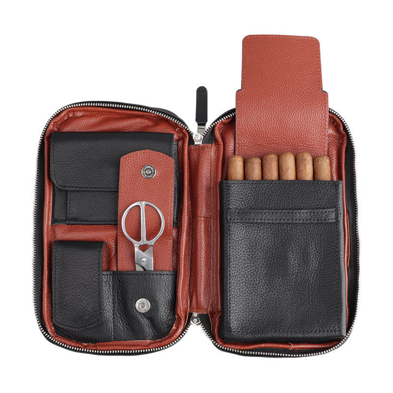 Leather cigar bag travel case - MRSLM
