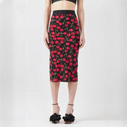 high waist colorblock bodycon skirt - MRSLM
