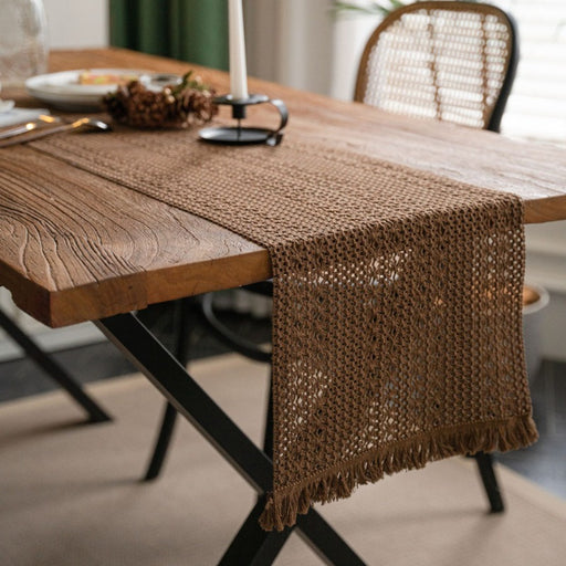 Woven cotton-linen table runner - MRSLM