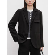 petite black suit jacket, view 3 - MRSLM