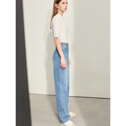 women's retro straight denim pants, view 3 - MRSLM
