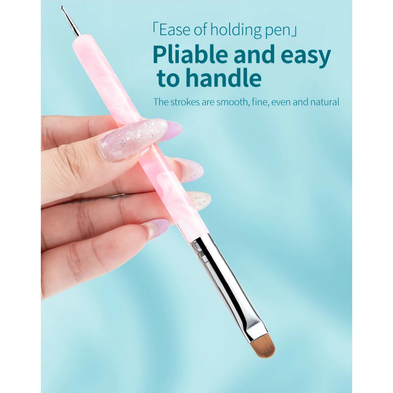 Double-ended nail art brush and dotting pen, view 4 - MRSLM