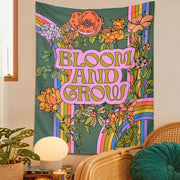 70s retro rainbow flower tapestry - MRSLM