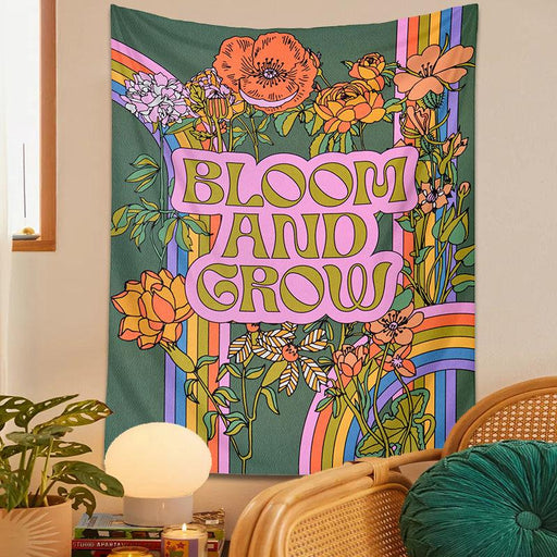 70s retro rainbow flower tapestry - MRSLM