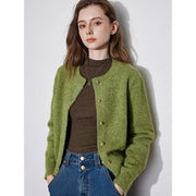women's bead button knitted cardigan, view 4 - MRSLM