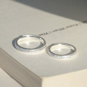 simple silver couple rings pair, view 2 - MRSLM