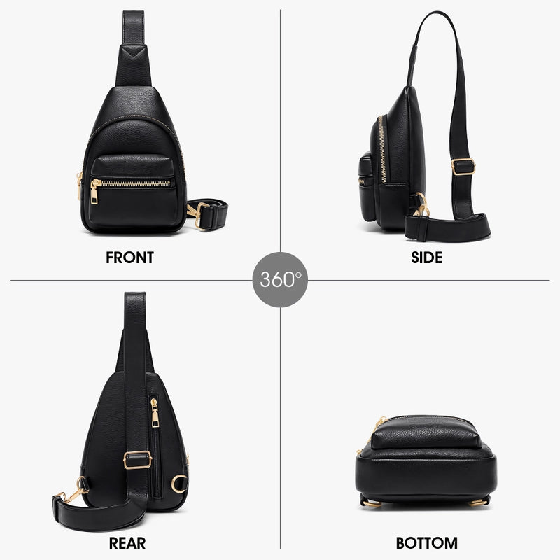 PU leather sling bag, view 10 - MRSLM