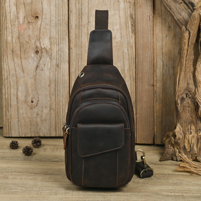 retro leather shoulder bag for men, view 3 - MRSLM