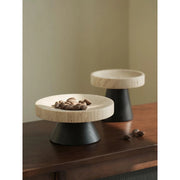 travertine pedestal bowl, view 5 - MRSLM