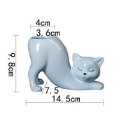 cat tail porcelain flower pot, view 3 - MRSLM