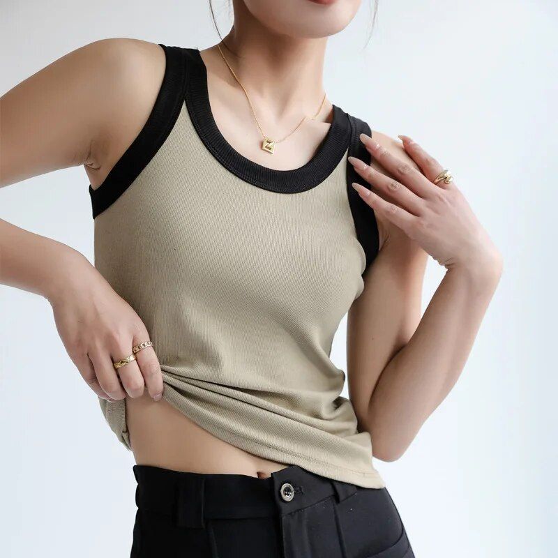 knitted ribbed camisole for women, view 30 - MRSLM