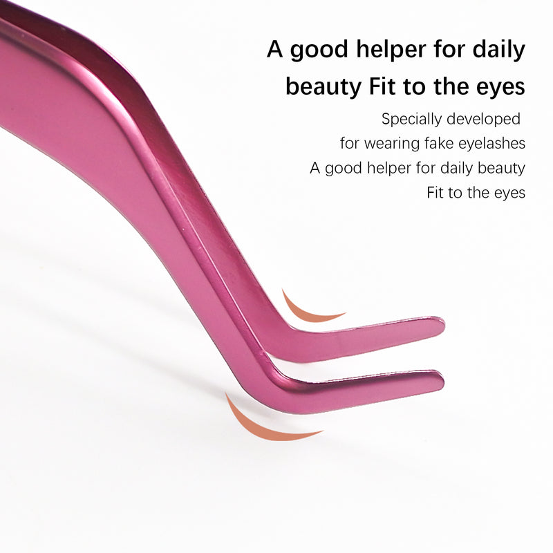 stainless steel eyelash tweezers, view 11 - MRSLM