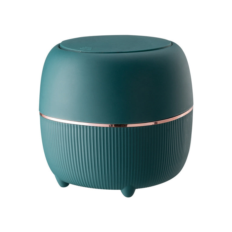 mini round desktop trash can, view 2 - MRSLM