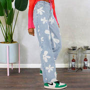 printed straight jeans, view 5 - MRSLM