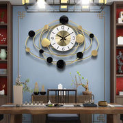 gold metal art wall clock, view 6 - MRSLM