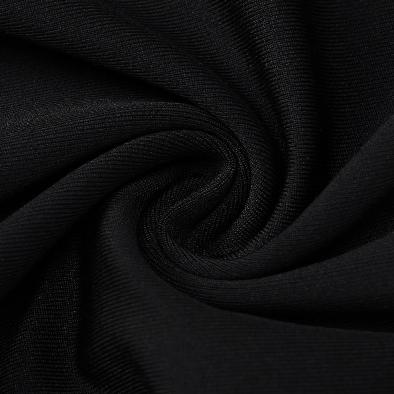 Sexy Black Asymmetrical Slit Maxi Dress