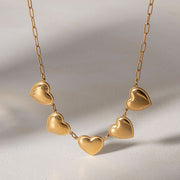 gold-plated heart pendant necklace - MRSLM