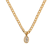 crystal stone pendant necklace, view 2 - MRSLM