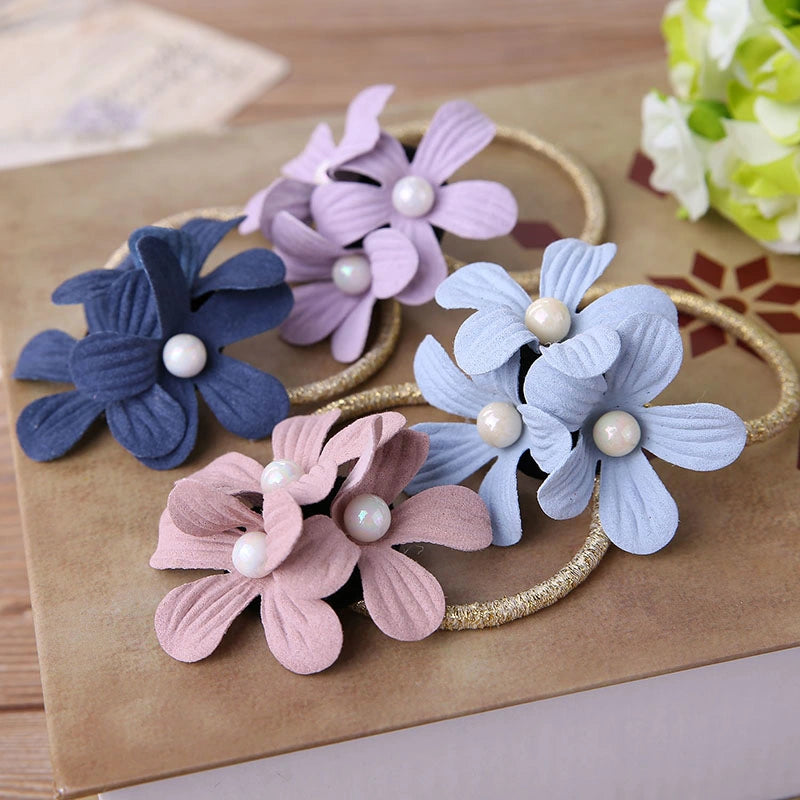 fashion floral elastic hair rope - MRSLM