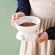 elevated ceramic cat bowl, view 7 - MRSLM