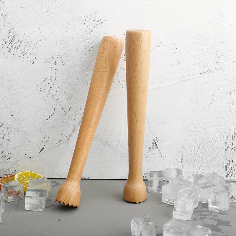 beech wooden cocktail muddler, view 4 - MRSLM