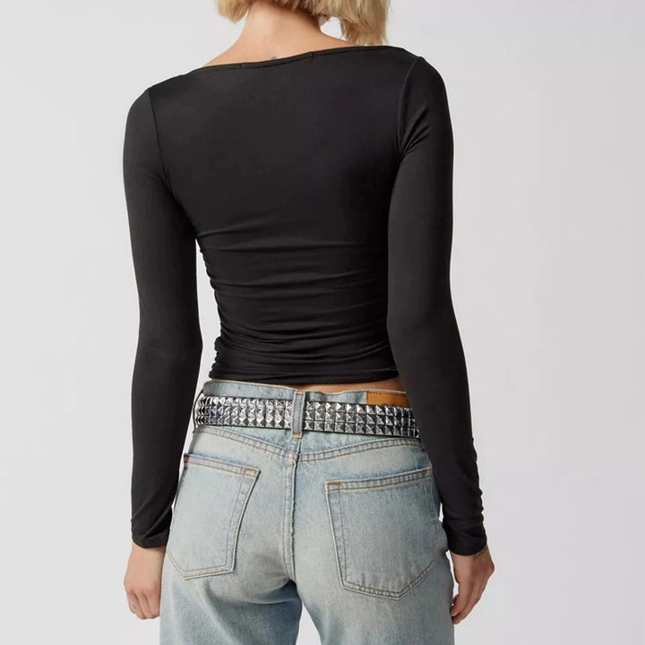 Y2K Square Neck Crop Top