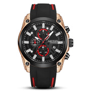 Men's silicone quartz sports watch, view 5 - MRSLM