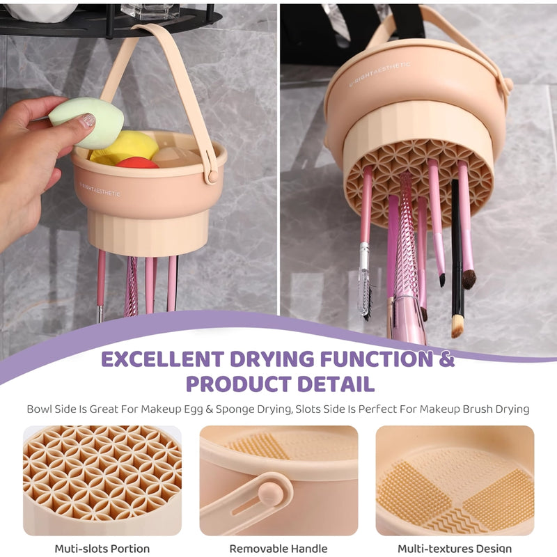 silicone makeup brush cleaner and drying bowl, view 7 - MRSLM