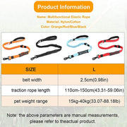 reflective nylon dog leash and seat belt, view 11 - MRSLM