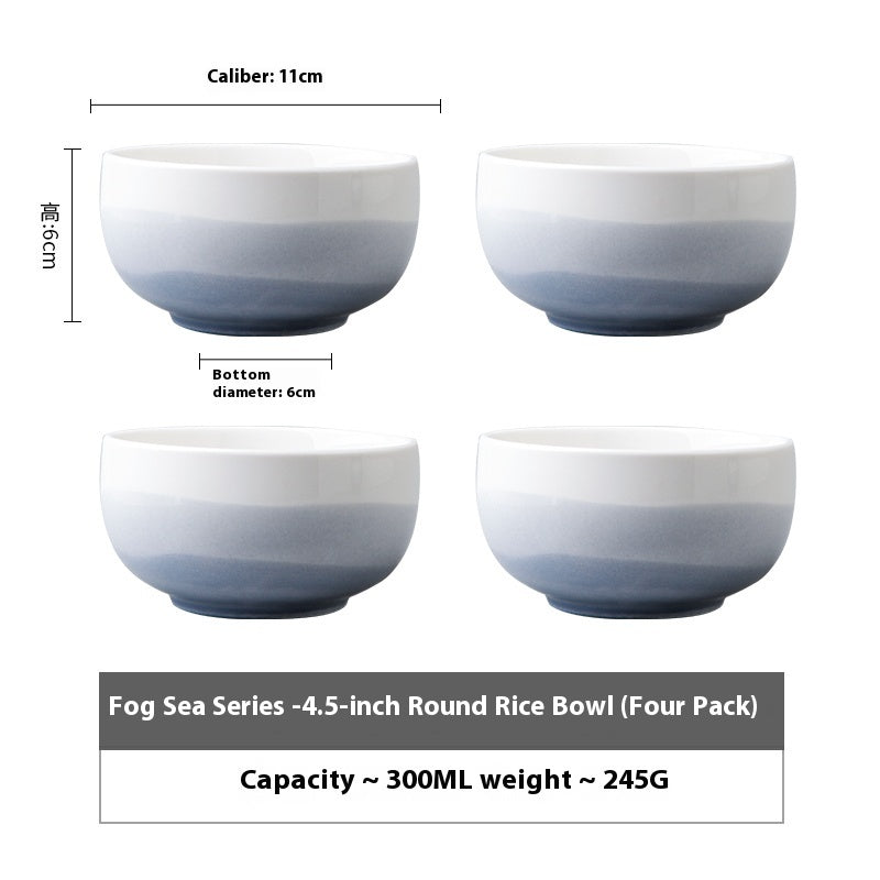 4-piece porcelain bowl set, view 6 - MRSLM