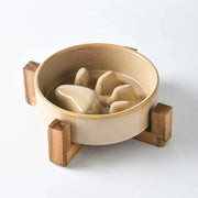ceramic slow feeding pet bowl, view 3 - MRSLM