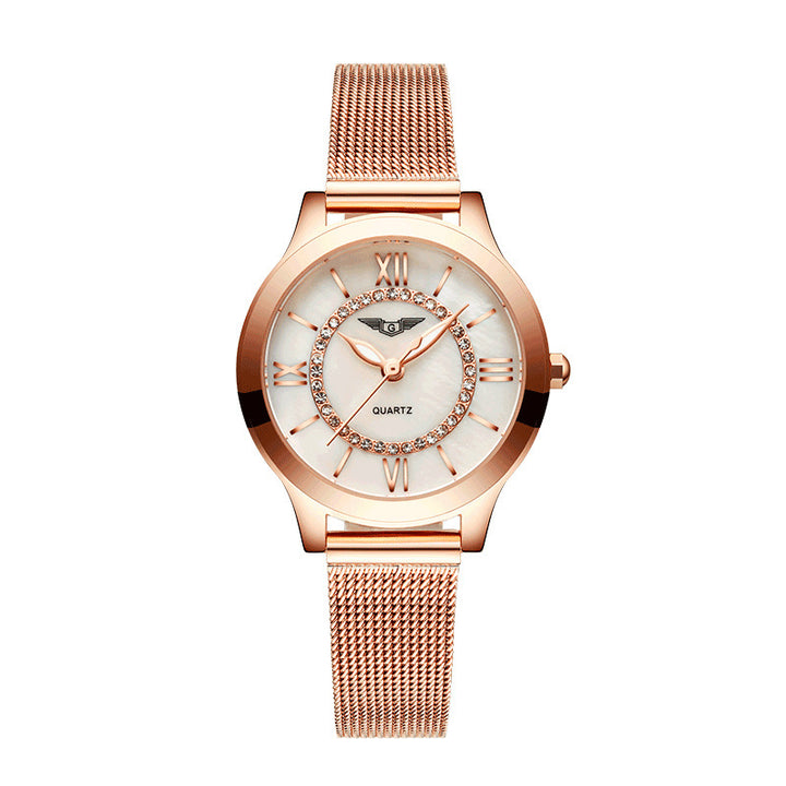 Mesh belt diamond watch
