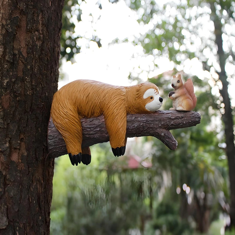 sloth and squirrel resin ornament set, view 6 - MRSLM