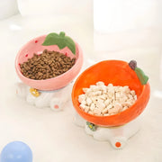 elevated tilted ceramic cat bowl, view 8 - MRSLM