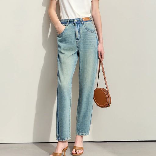 patchwork denim tapered jeans - MRSLM