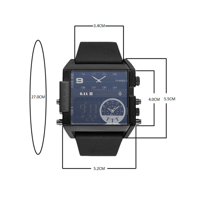 dual display sport watch, view 3 - MRSLM