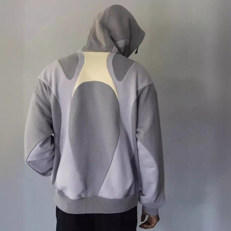 oversized patchwork pullover, view 3 - MRSLM