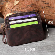 vintage cowhide card purse, view 2 - MRSLM