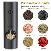 electric salt and pepper grinder set, view 5 - MRSLM