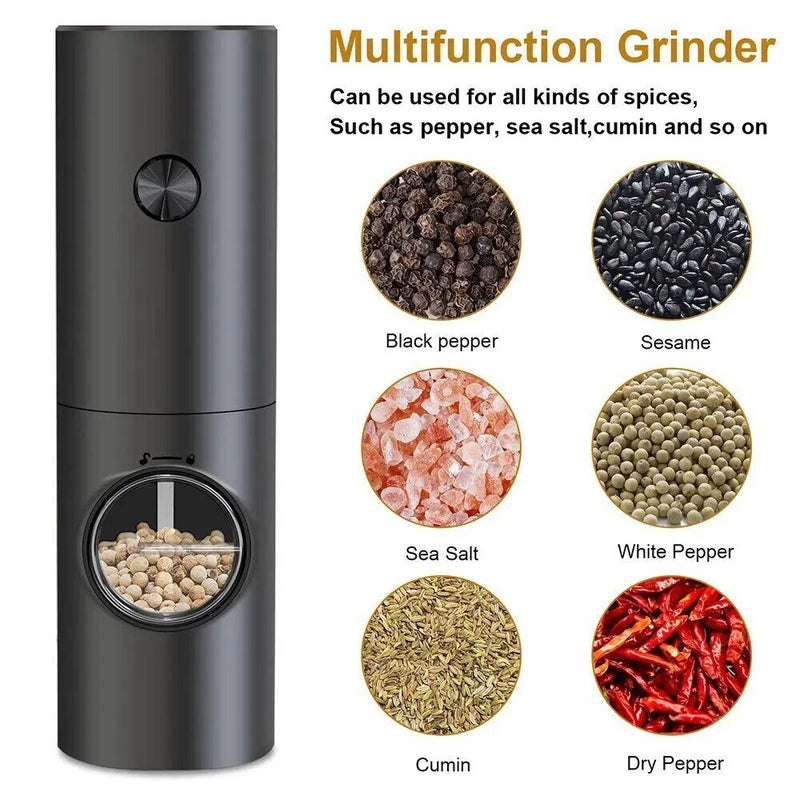 electric salt and pepper grinder set, view 5 - MRSLM