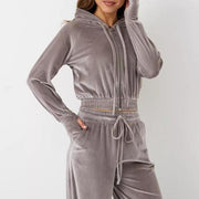 women's velvet two-piece sports set - MRSLM
