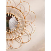 handmade rattan wall mirror, view 6 - MRSLM
