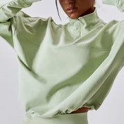 Cotton oversized hoodie with zipper, view 9 - MRSLM