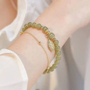 green gold leaf bracelet, view 7 - MRSLM