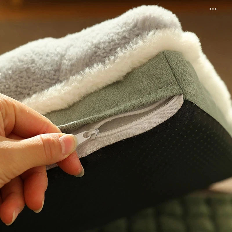 Fluffy warm removable washable pet mat, view 8 - MRSLM