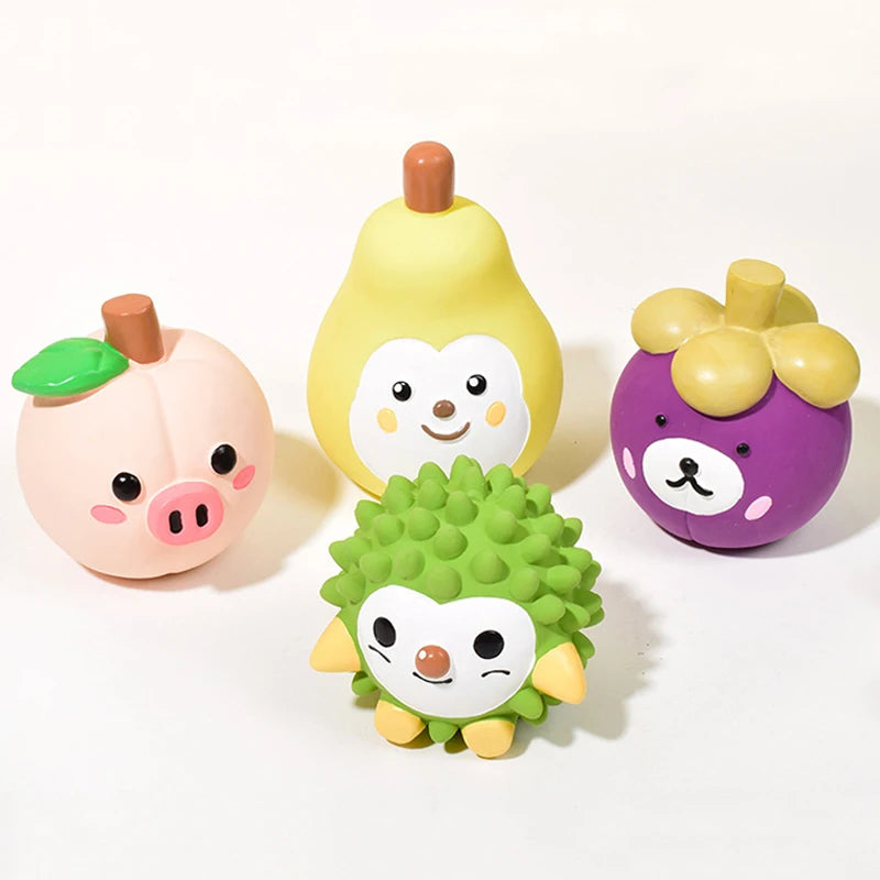 fruit-shaped squeaky dog toy, view 7 - MRSLM