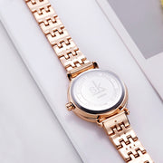rose gold shell dial women's watch, view 4 - MRSLM