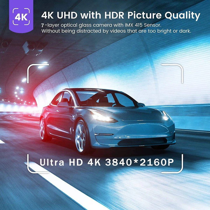 Car 10 Inch 4K Wi-Fi GPS Mirror Dash Cam Dual Lens