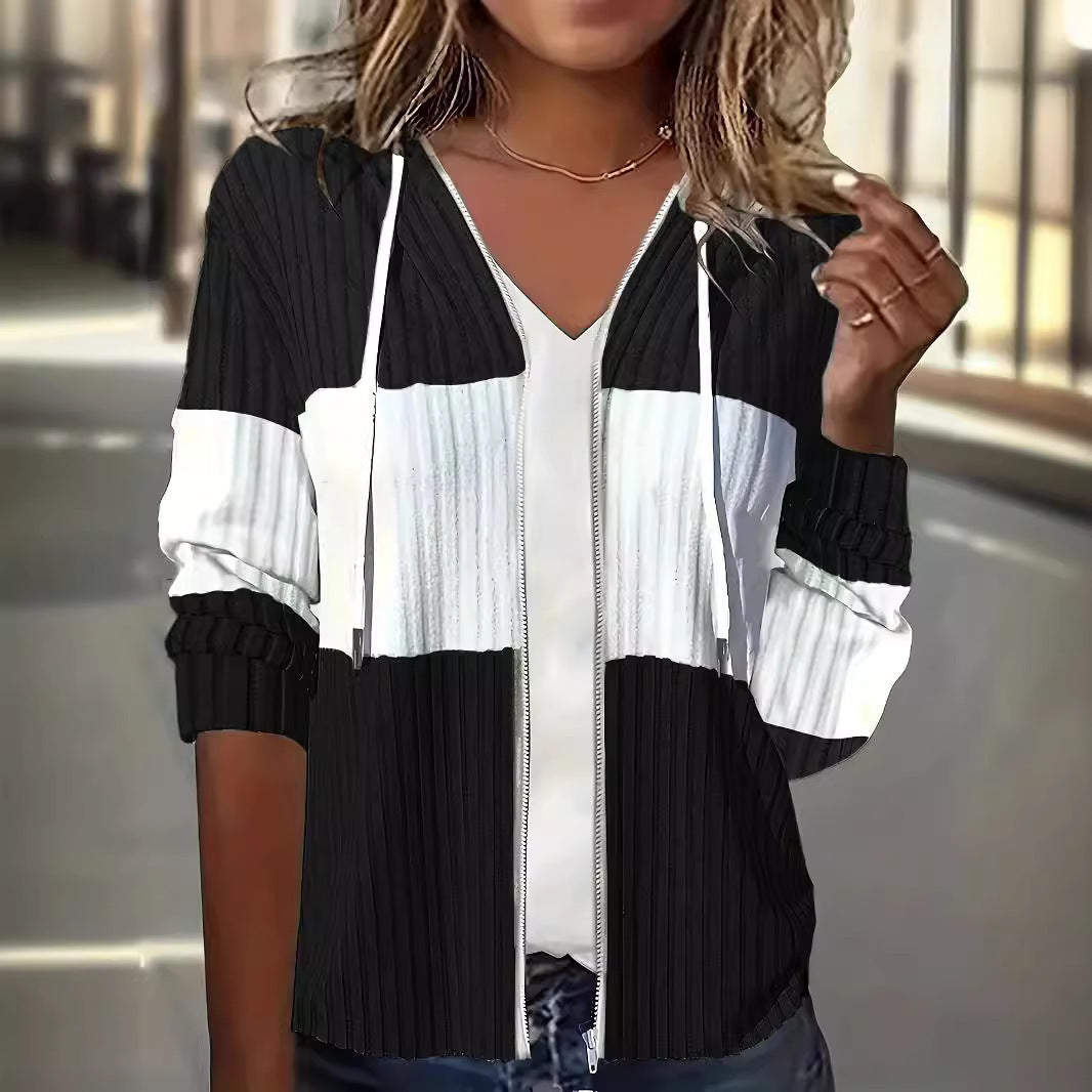 Hooded Casual Thermal Zipper Women's Coat